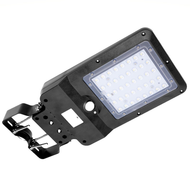 Wagan EL8588 1000 Lumen LED Integrated Solar Street Lamp Security Flood Light Motion Sensor Waterproof Weatherproof Dusk to Dawn Solar LED Light Lamp for Outdoor Garden Yard Path Parking Lot - Image 1